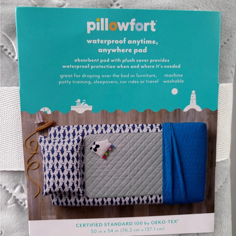 Pillowfort Light Gray Quilted Mattress Cover